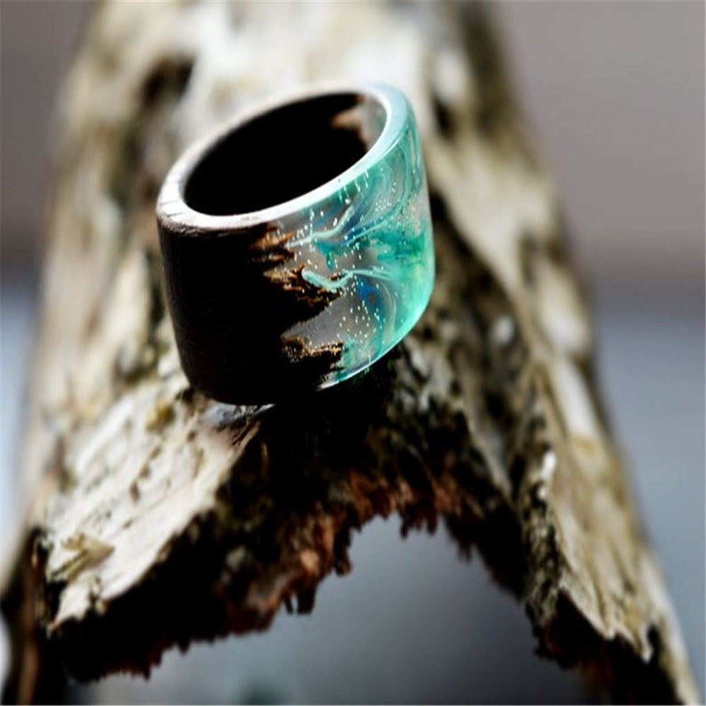 Wood Ring Characteristic Ring Resin Luminous Ring Tide