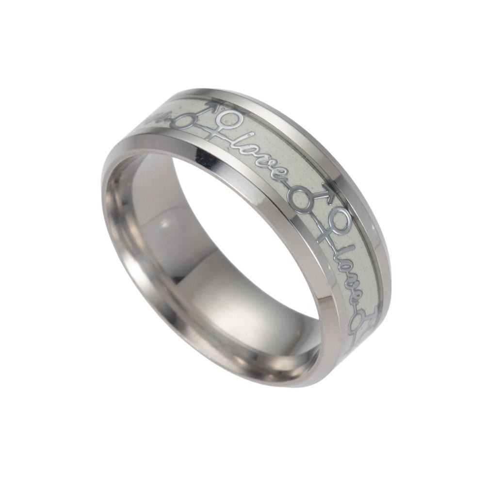 Luminous LOVE Titanium Steel Ring