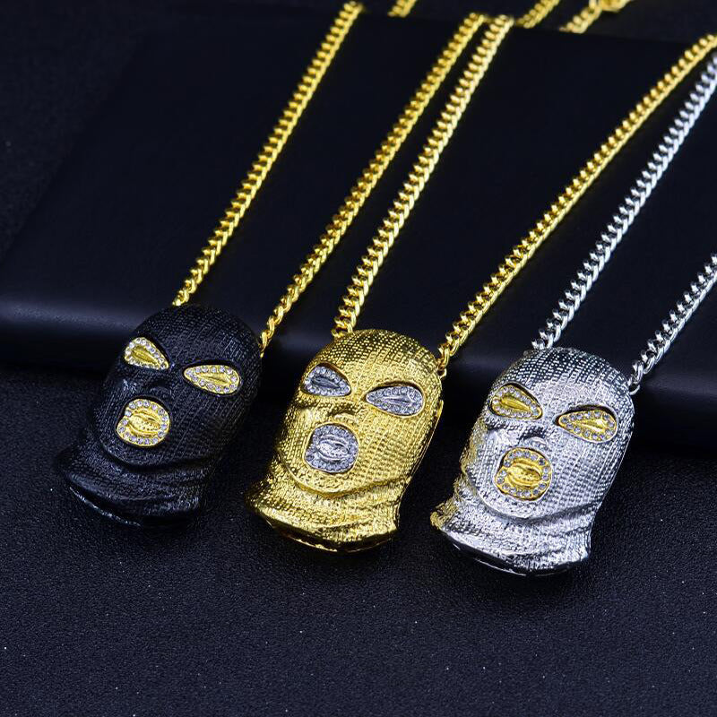 Diamond counter anti-terrorist hood nightclub clubbing hip hop pendant necklace