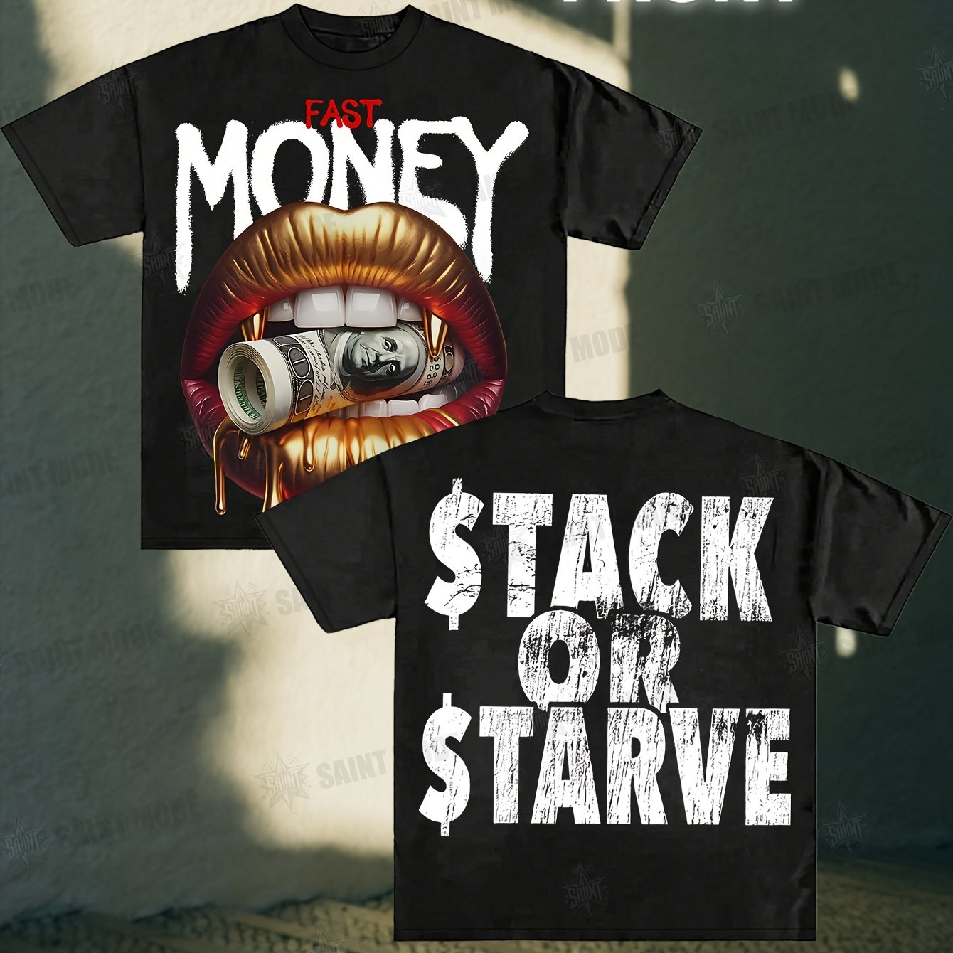 Stack Or Starve Fast Money Tee