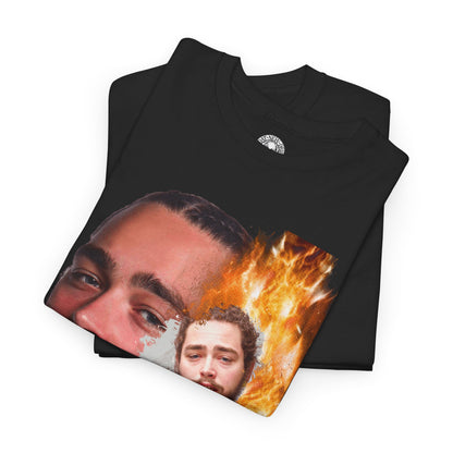 Post Malone Fire Man Graphic Hip Hop T-Shirt