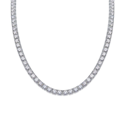 Endless Stream Of Stars 0.5ct Moissanite Diamond S925 Silver Certified Tennis Chain Necklace Luxury Fashion