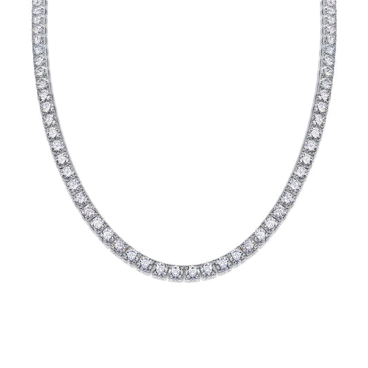Endless Stream Of Stars 0.5ct Moissanite Diamond S925 Silver Certified Tennis Chain Necklace Luxury Fashion