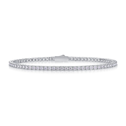 Moissanite Diamond S925 Silver Tennis Chain Bracelet