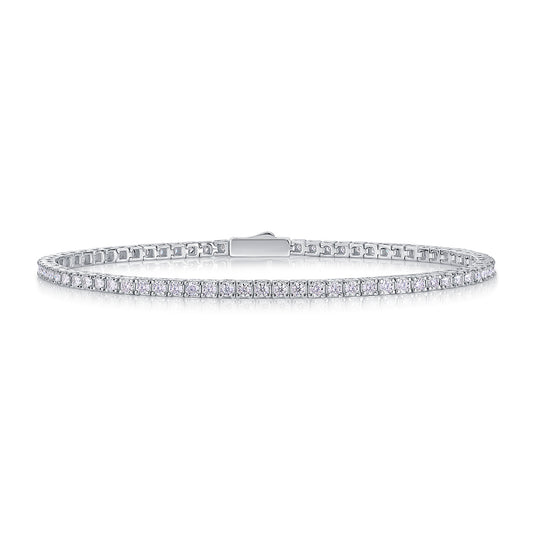 Moissanite Diamond S925 Silver Tennis Chain Bracelet