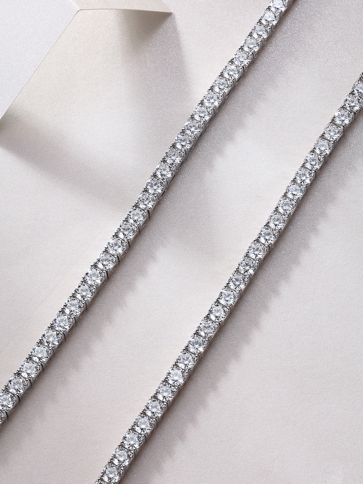 Mossanite Diamond Inlaid Tennis Chain Certified S925 Silver Luxury Fashion Necklace