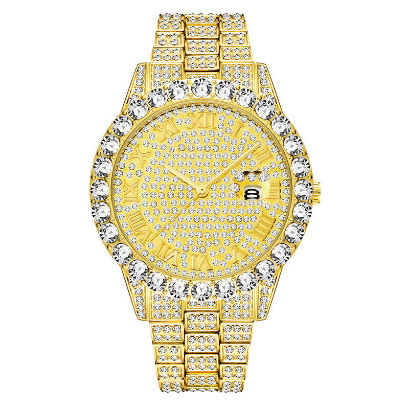 Hip Hop Full Rhinestone Men's Watch