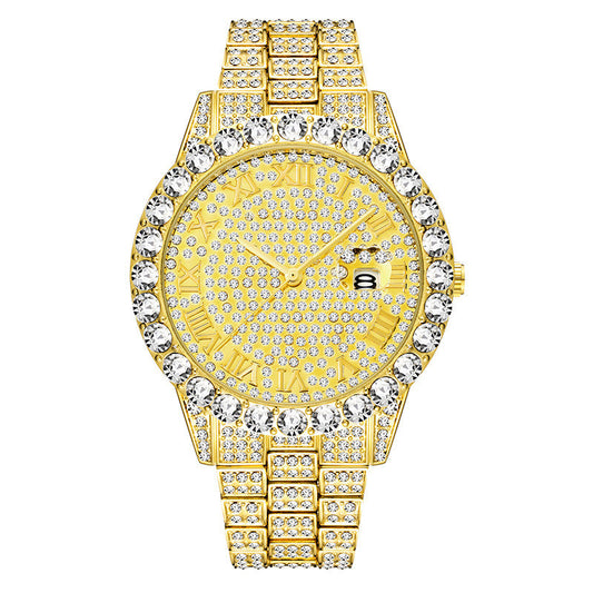 Hip Hop Full Rhinestone Men's Watch