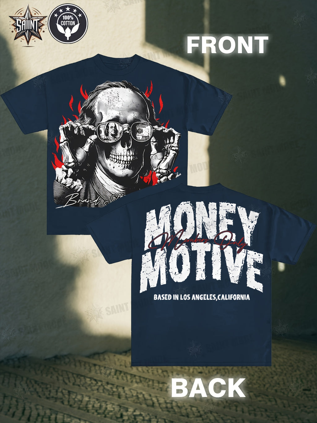 Money Motive Benjamin Skeleton Tee