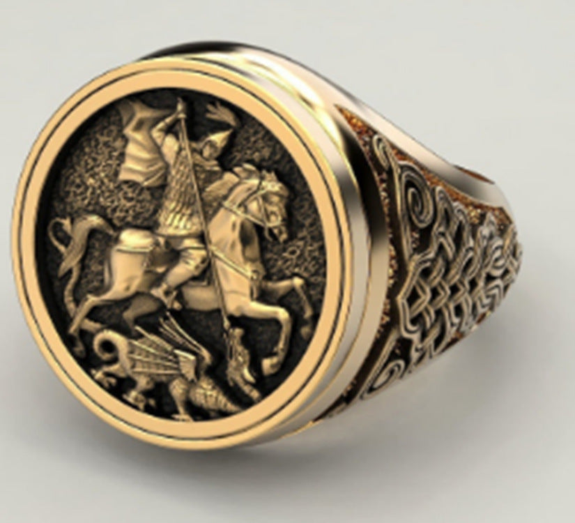 Hip Hop Male Viking Fortune Bird Eagle Ring