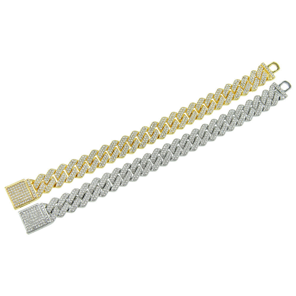 Men's Hip Hop Splendid Diamond Diamond Cuban Link Chain Necklace