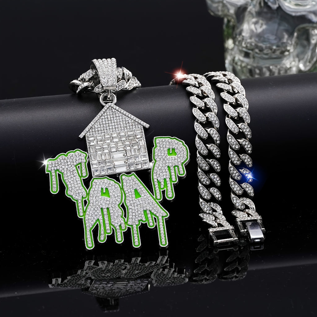 DATNEWDRIP Iced Out TRAP Pendant