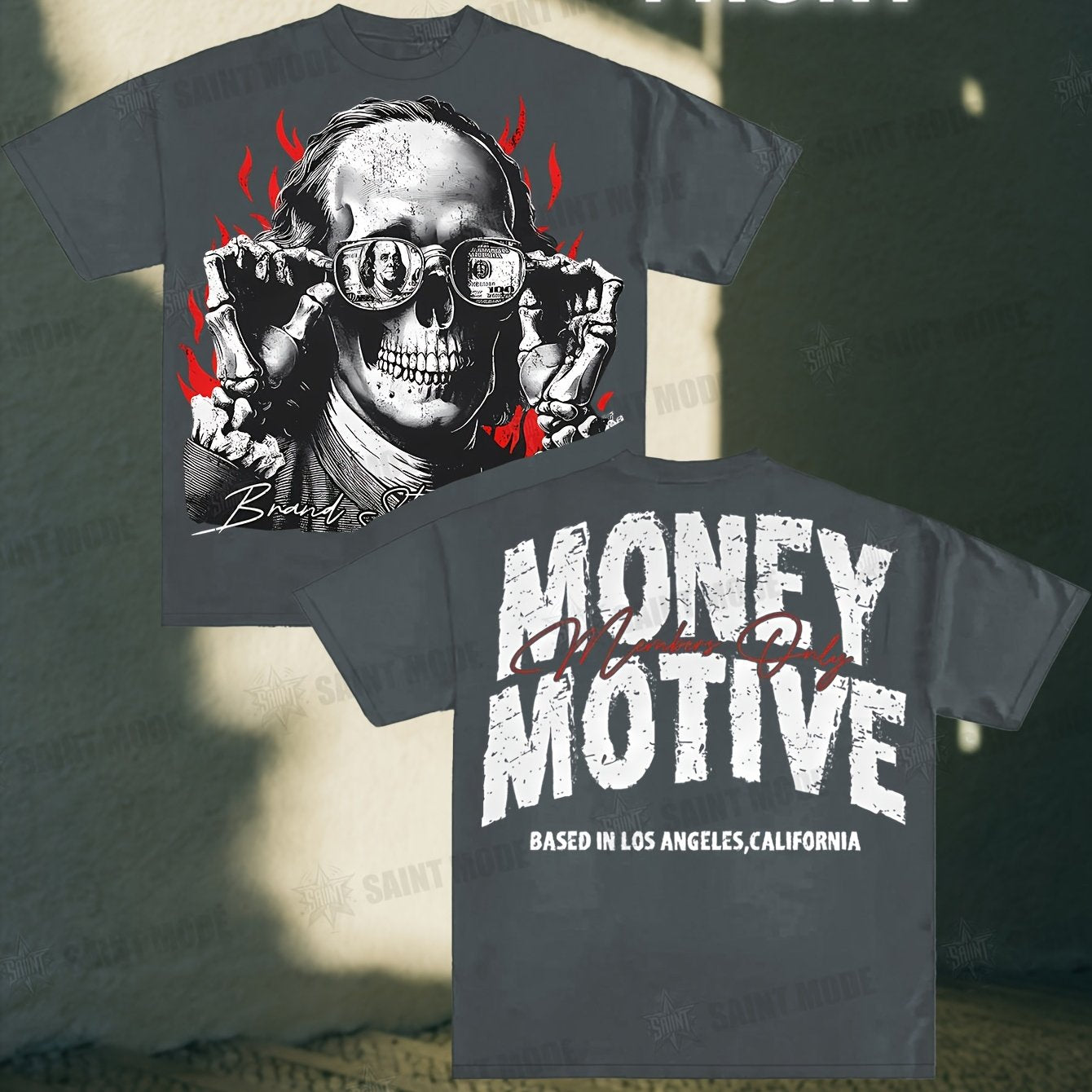 Money Motive Benjamin Skeleton Tee