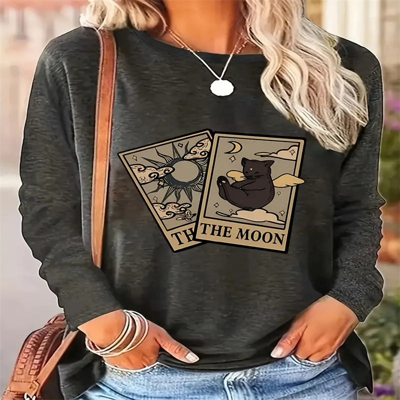 Women's Printed Hoodless Sweatshirt