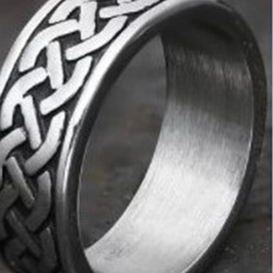 Personalised Titanium Skull Ring Viking Legends