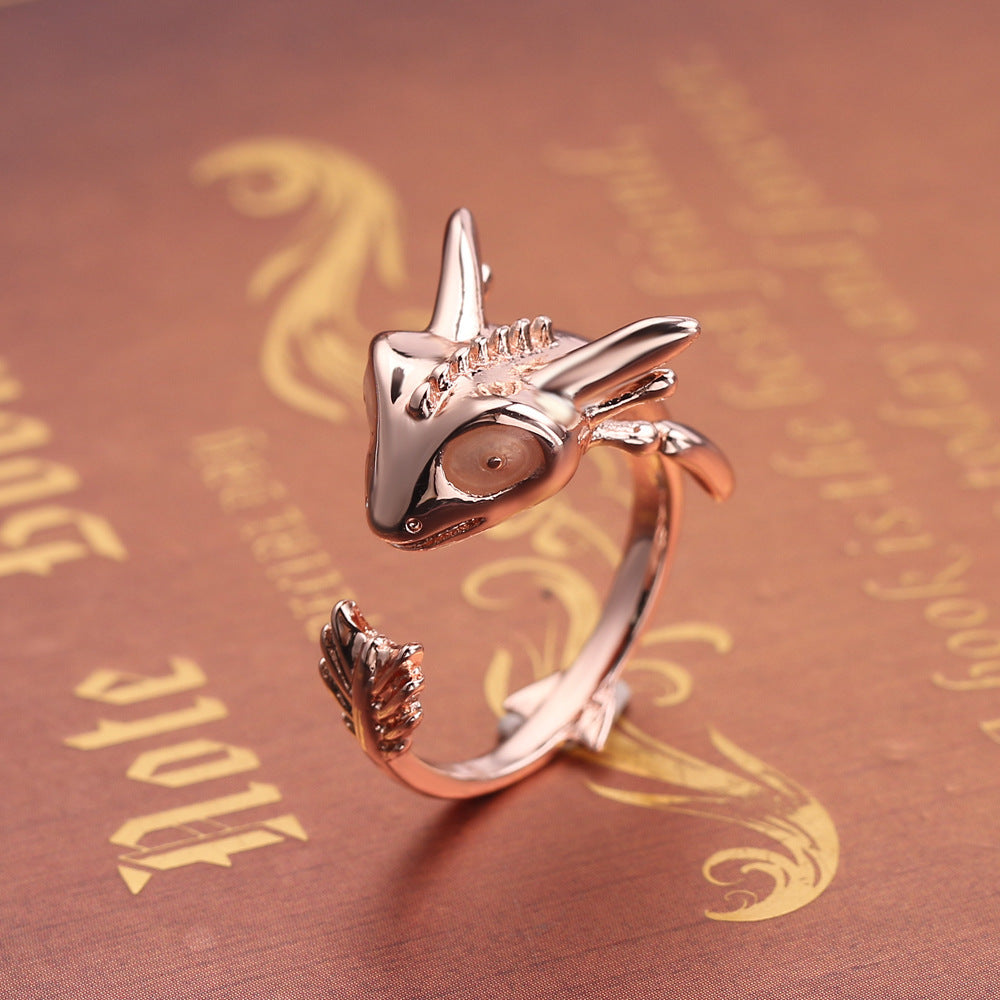 Luminous opening ring rose gold