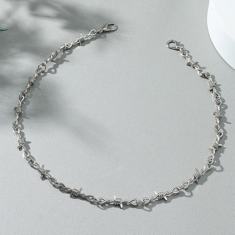 Men And Women Hip-hop Mansard Thorns Necklace Bracelet