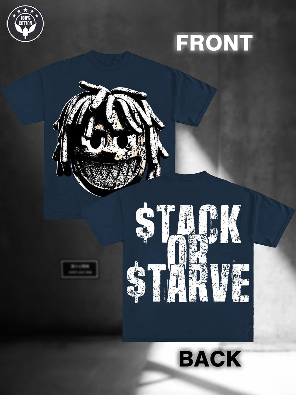Stack Or Starve Cartoon Boy Tee