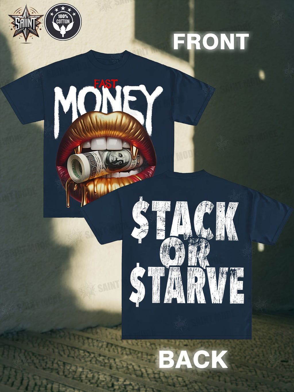 Stack Or Starve Fast Money Tee
