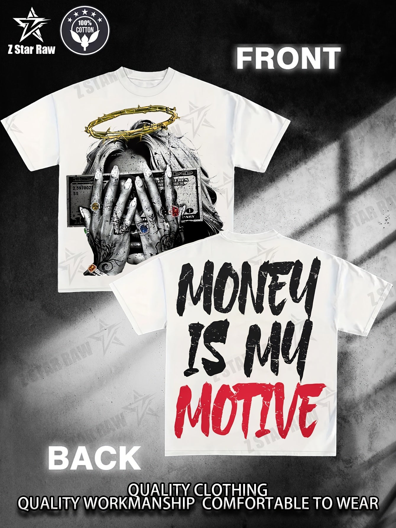 Money Is My Motive Angel Girl Tee