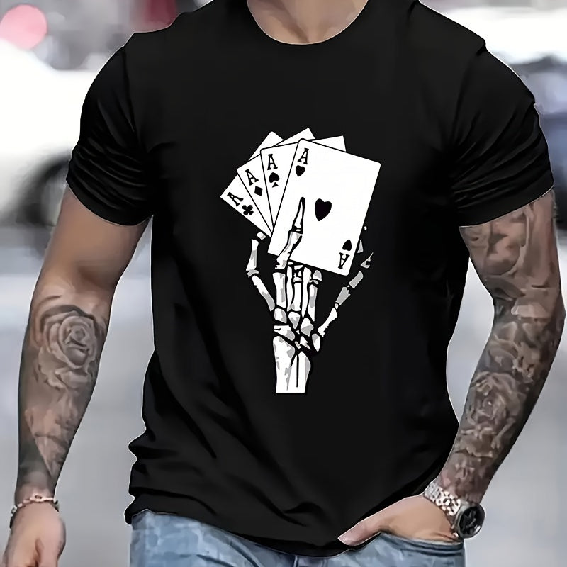 Spades A Skeleton Handmade Ironing Transfer Printing Stickers T-shirt