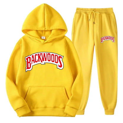 DATNEWDRIP Backwoods 2 Piece Jogger Graphic Hoodie Sweatpants Combo Men Women Hip Hop