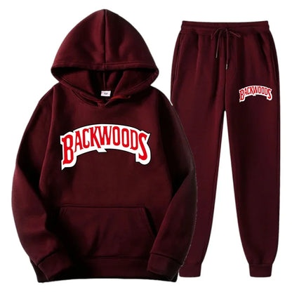 DATNEWDRIP Backwoods 2 Piece Jogger Graphic Hoodie Sweatpants Combo Men Women Hip Hop
