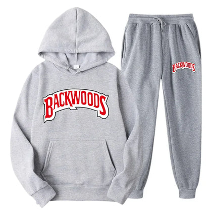 DATNEWDRIP Backwoods 2 Piece Jogger Graphic Hoodie Sweatpants Combo Men Women Hip Hop