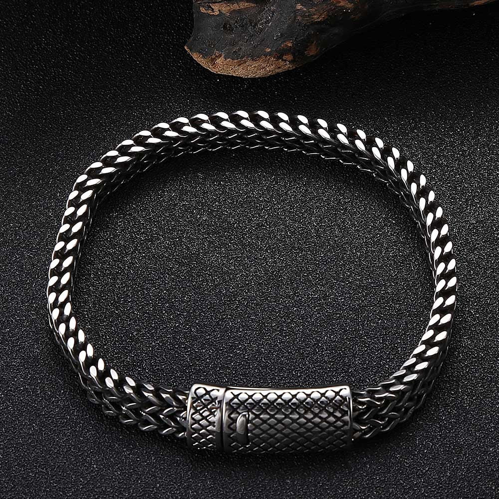 Retro Hip Hop Fashion Titanium Steel Bracelet