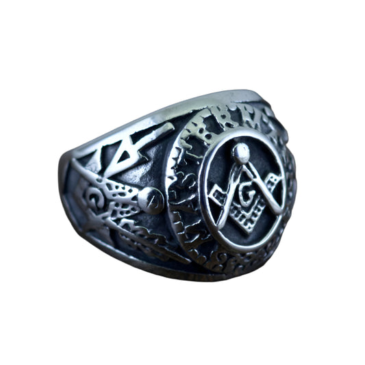 Fashion Jewelry Wholesale Hip Hop Style Ring Masonic Totem Ring Classic Trendy Men Bracelet