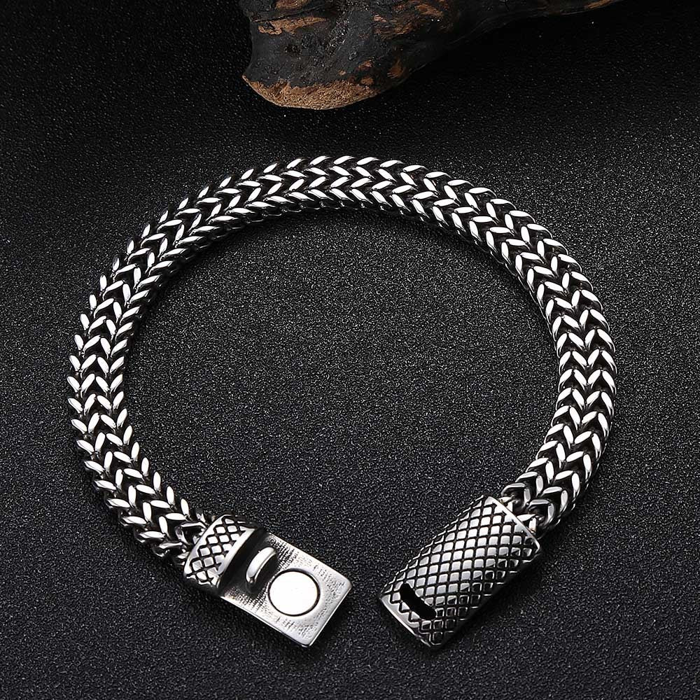 Retro Hip Hop Fashion Titanium Steel Bracelet