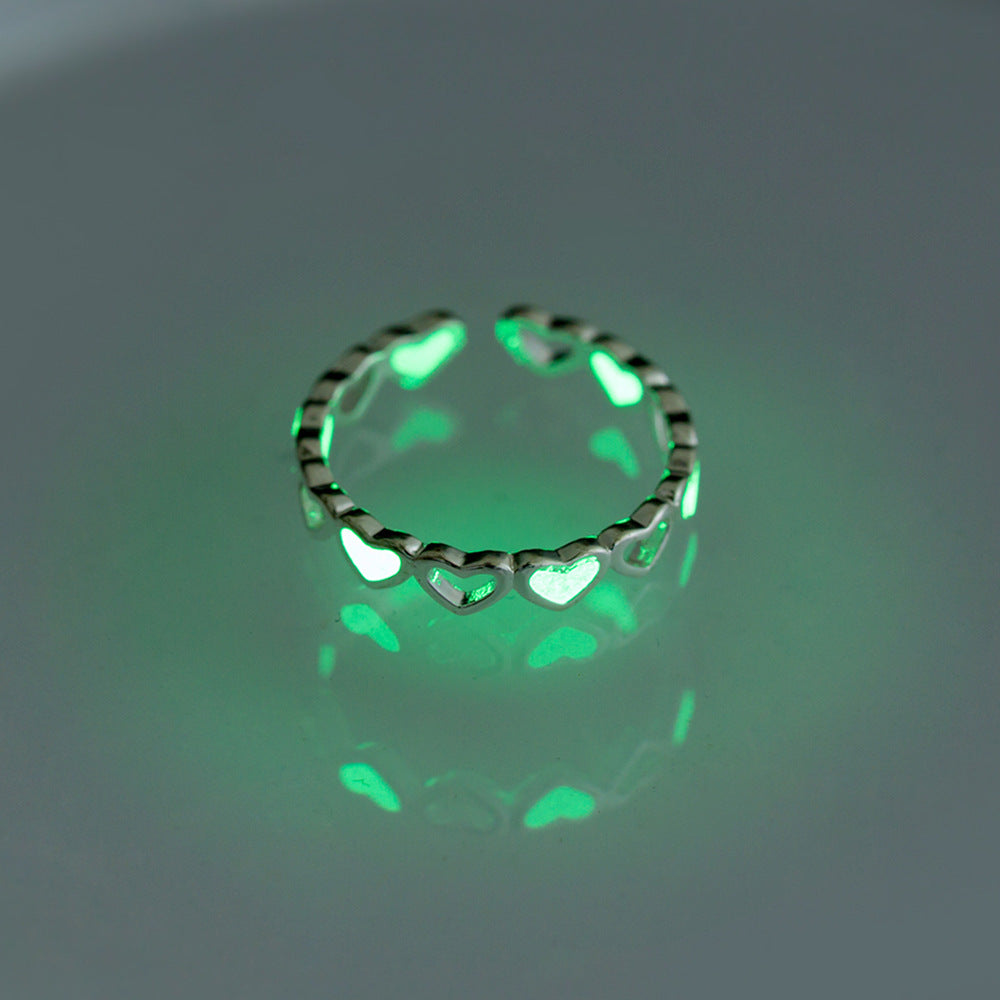 Personalized Creative Luminous Love Adjustable Ring