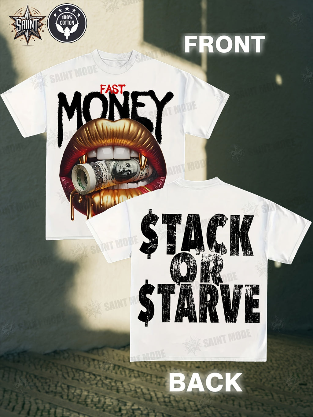 Stack Or Starve Fast Money Tee