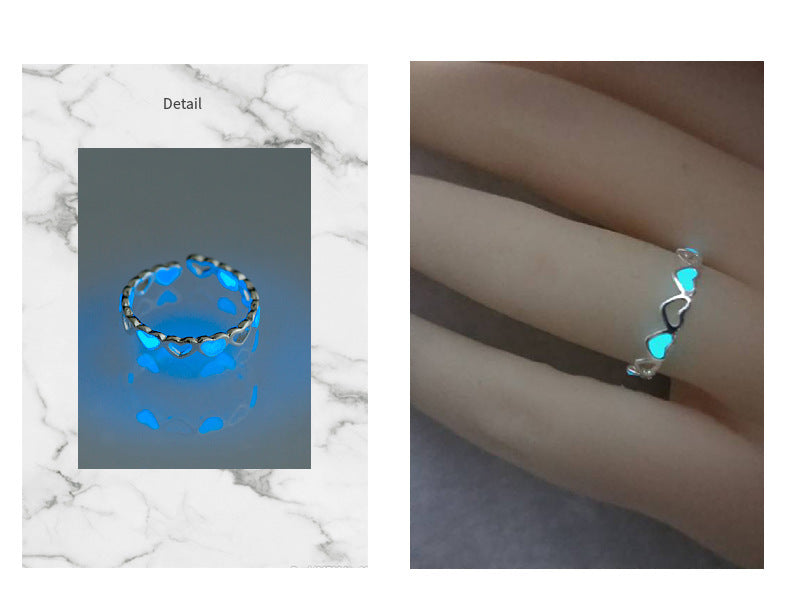 Personalized Creative Luminous Love Adjustable Ring