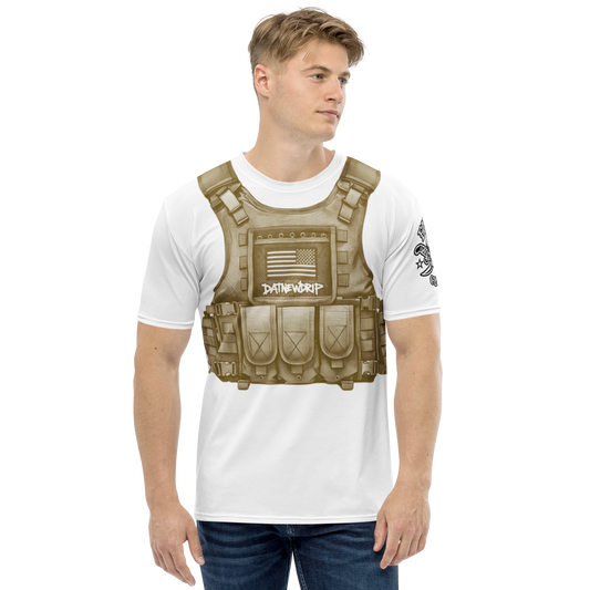 DATNEWDRIP Y2K tactical vest graphic tee featuring military-inspired design and comfortable fit