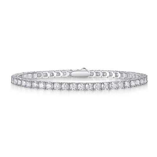 Moissanite Diamond S925 Silver Tennis Bracelet Unique Luxury Fashion