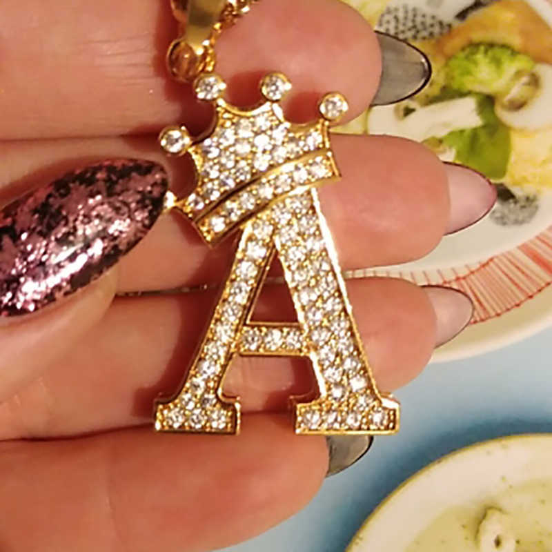 Iced Out Alphabet Necklace