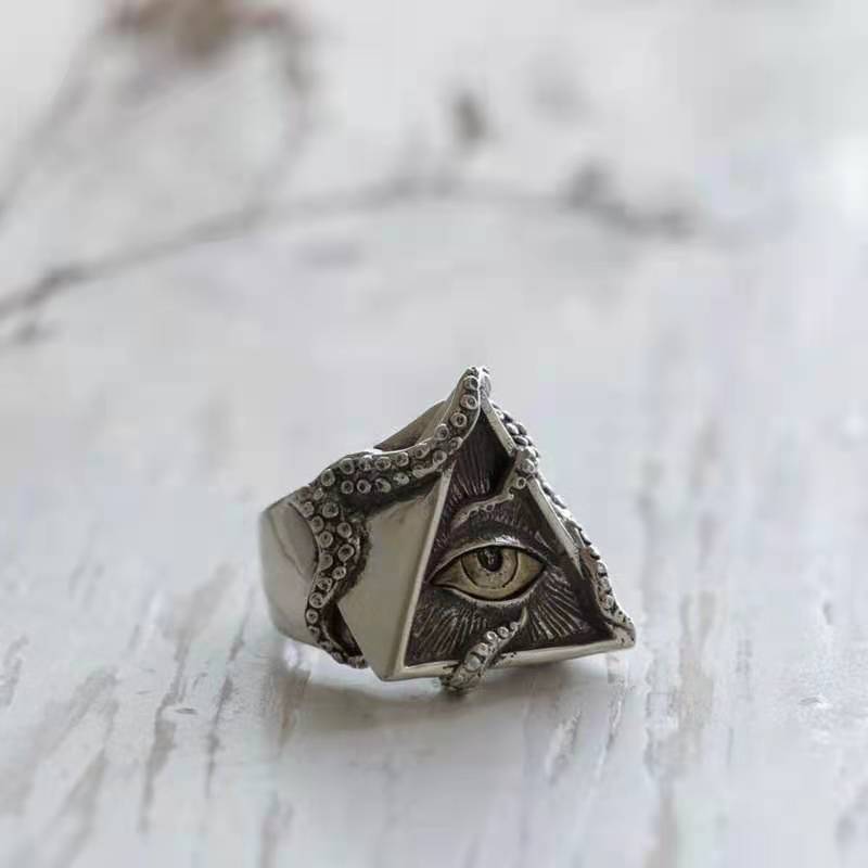 Creative Hip-hop Triangle Ring Domineering Men