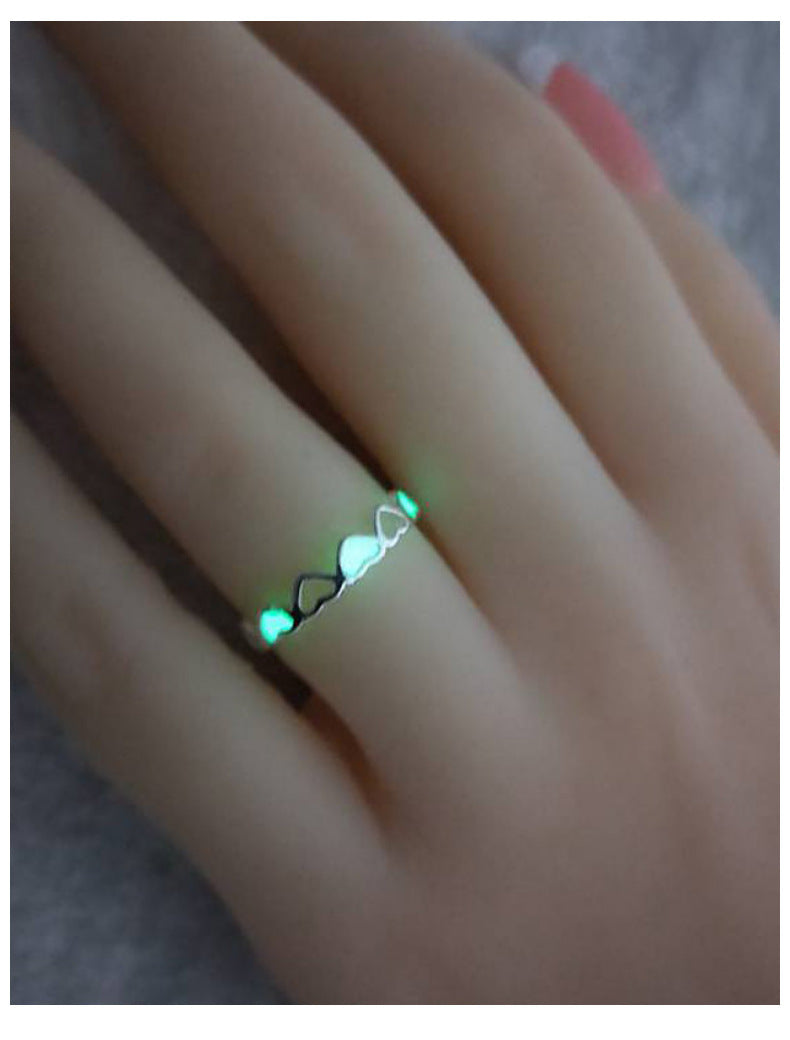 Personalized Creative Luminous Love Adjustable Ring