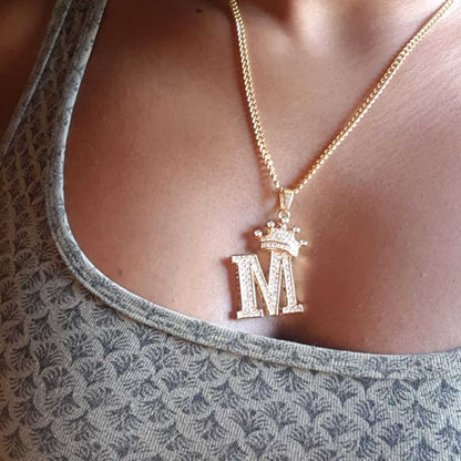 Iced Out Alphabet Necklace