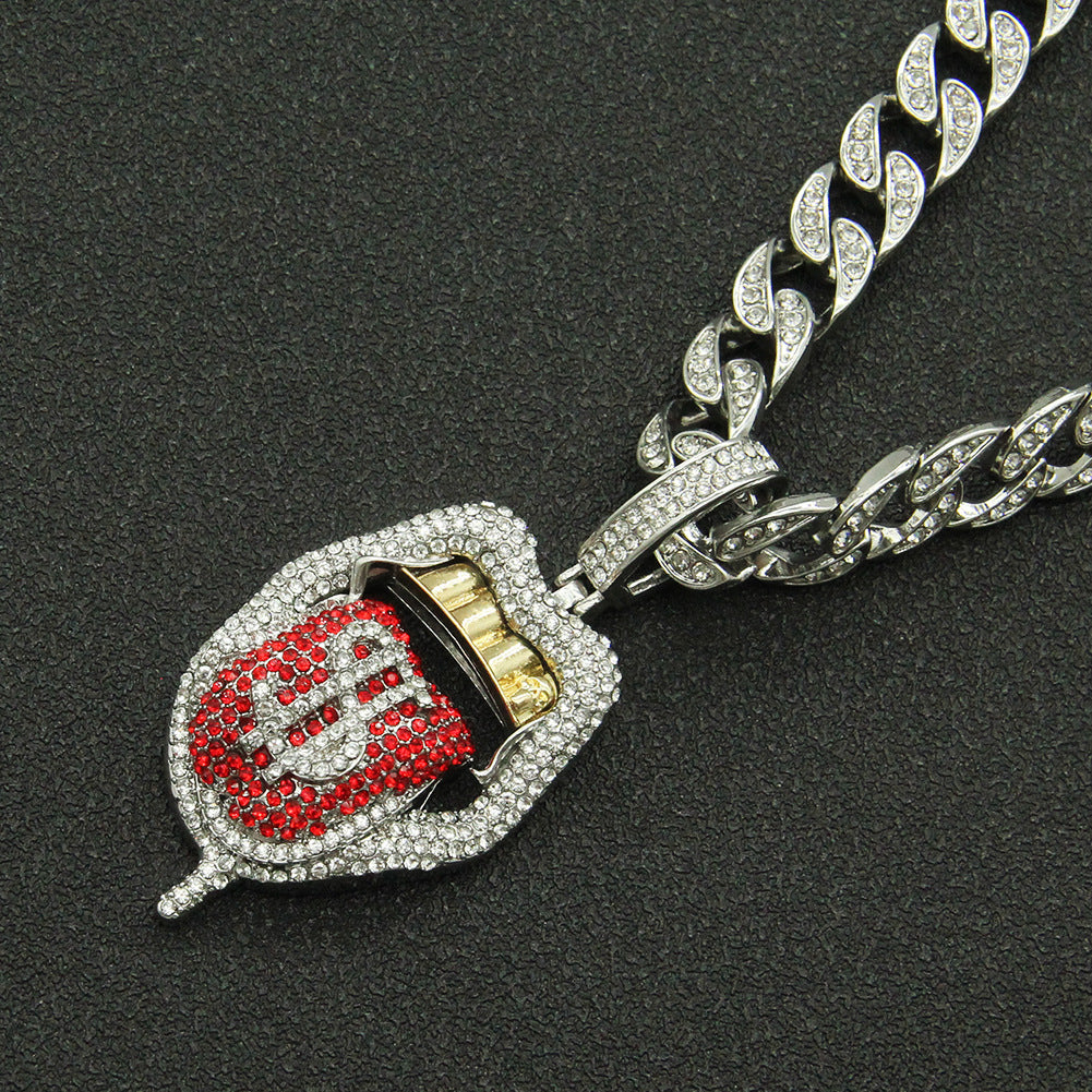 Hip-hop Rap Rap Decorated With Diamond Necklace