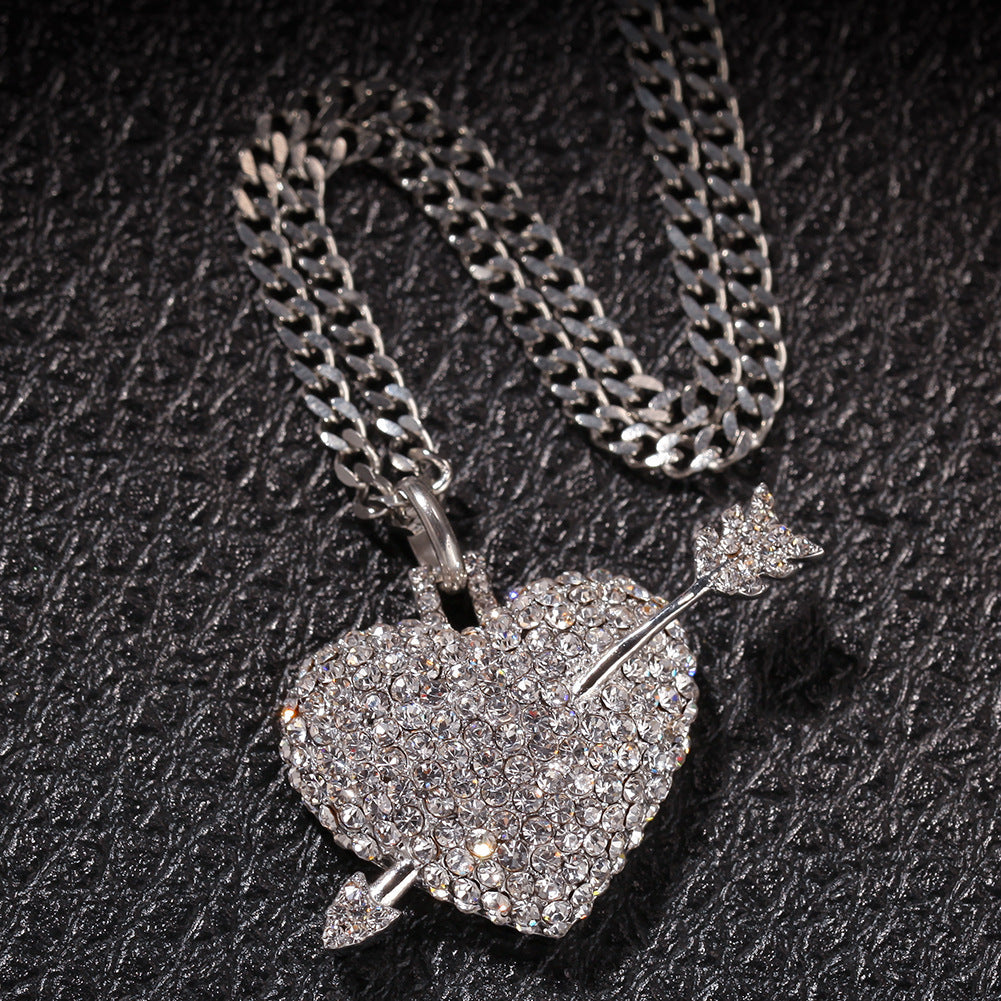 Hip Hop Stainless Steel Full Rhinestone Pendant