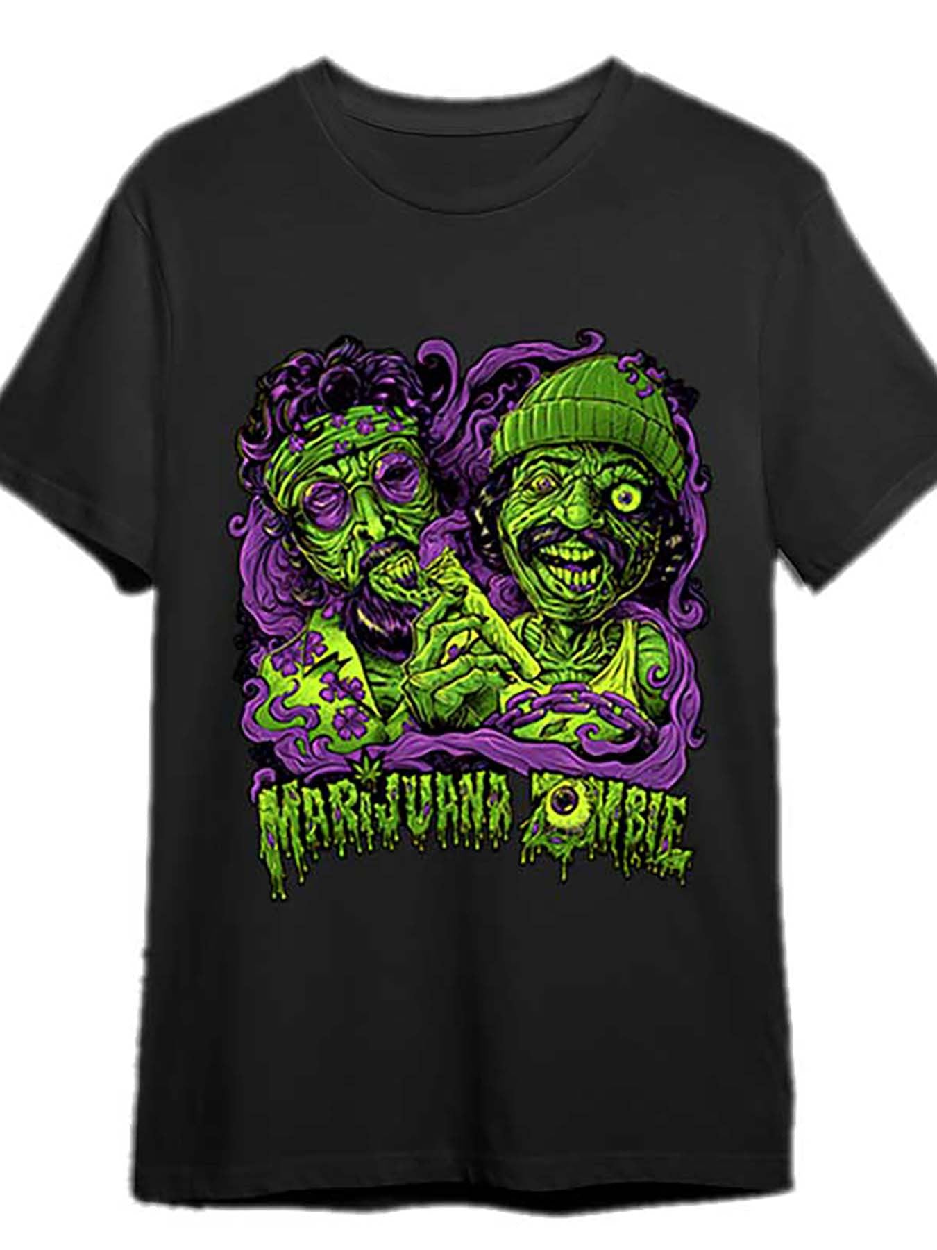 Retro Horror Fun Men's Short Sleeve Pattern T-shirt Series