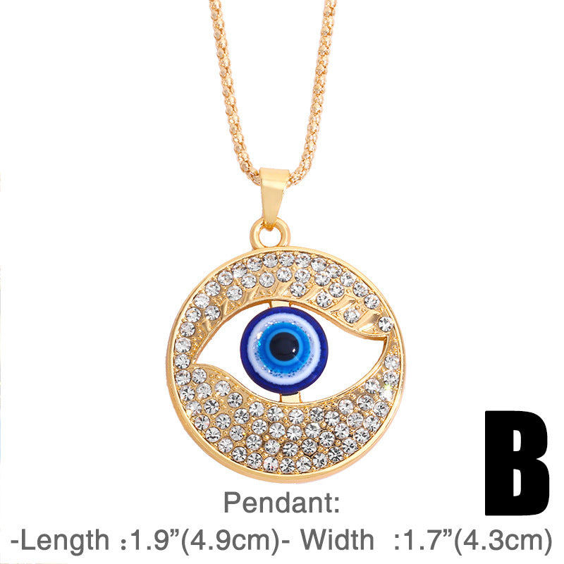 AS Jewelry Large Eyes Hip Hop Personality Necklace