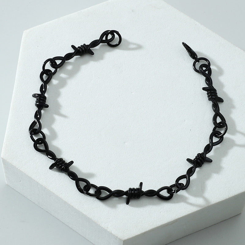 Men And Women Hip-hop Mansard Thorns Necklace Bracelet