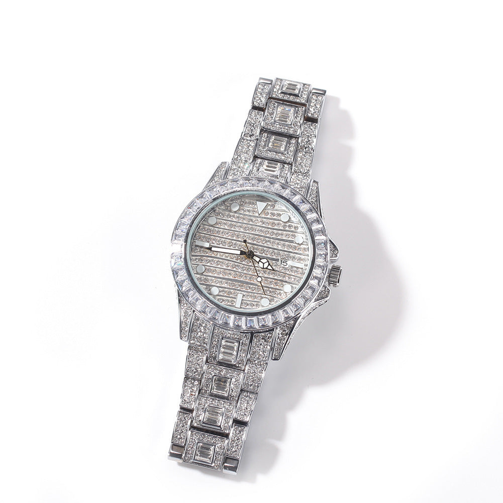 New Color Diamond Butterfly Double Button Quartz Watch