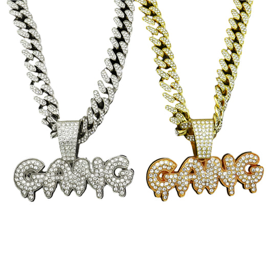 English Alphabet Hip Hop Pendant Necklace