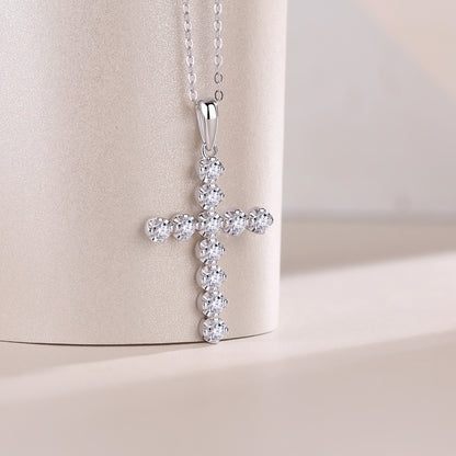 Moissanite Diamond Cross Pendant