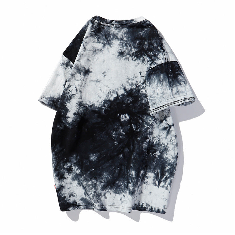 Tie-dye Casual Hip-hop Loose Short-sleeved T-shirt