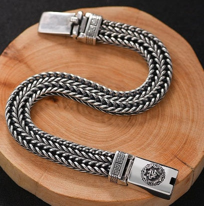 Retro Hip Hop Fashion Titanium Steel Bracelet